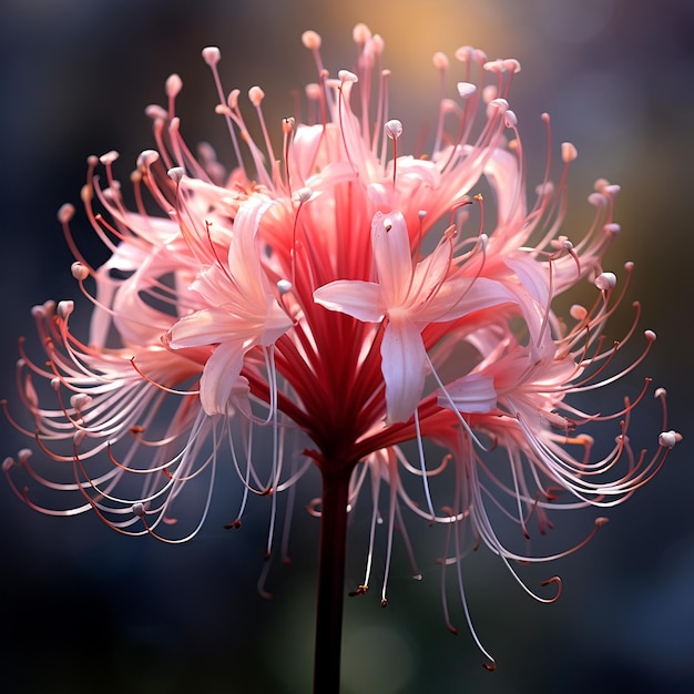 Photo pink spider lily