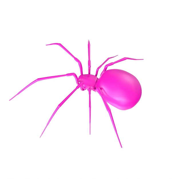 Photo a pink spider with a pink body and a pink body.