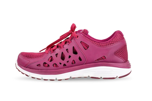 Pink sport running shoes isolated on white backgroundxD