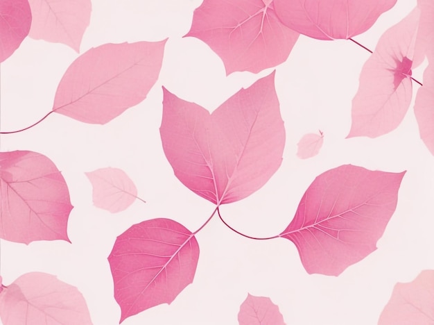핑크 스테인드 나뭇잎 인상 배경 유기적 우아함