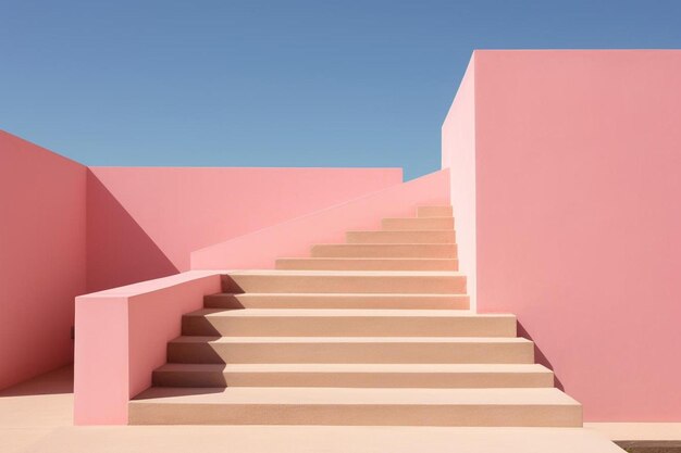 pink stairs in the sky