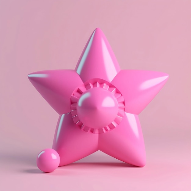 A pink star