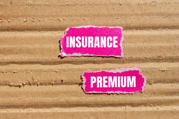 a pink sticker that says  insurance  on it