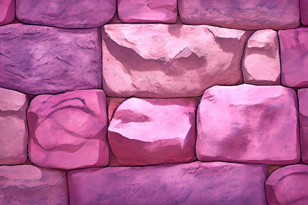 Pink stones background wall Generative Ai