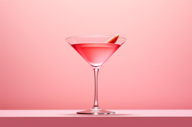 Pink strawberry alcoholic cocktail Margarita