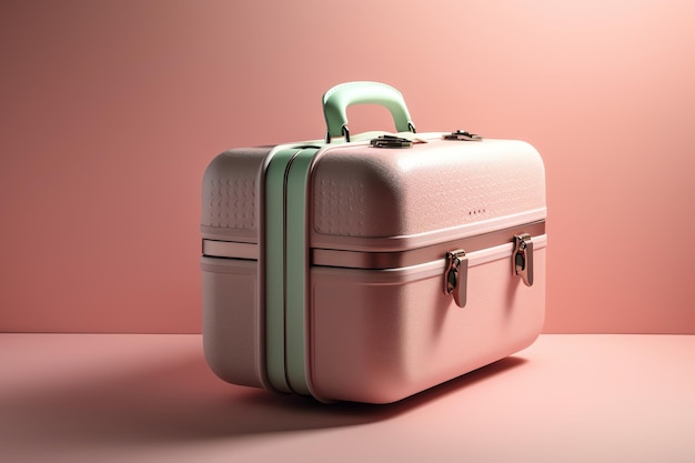 A pink suitcase from the brand chic.