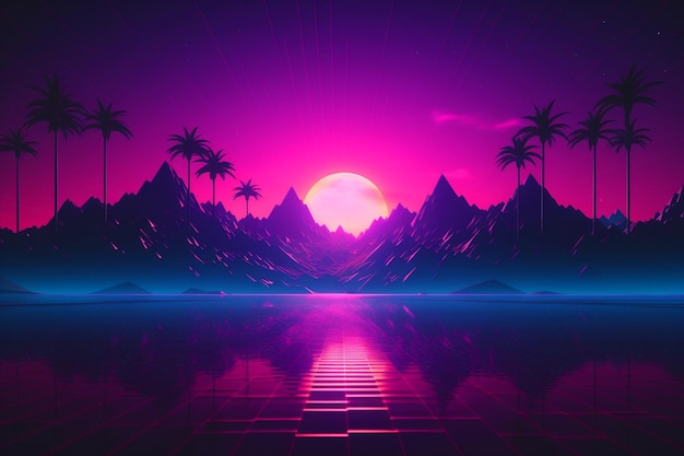 Vaporwave Wallpaper 4K Pc Ideas  Landscape wallpaper, Vaporwave wallpaper,  Neon wallpaper