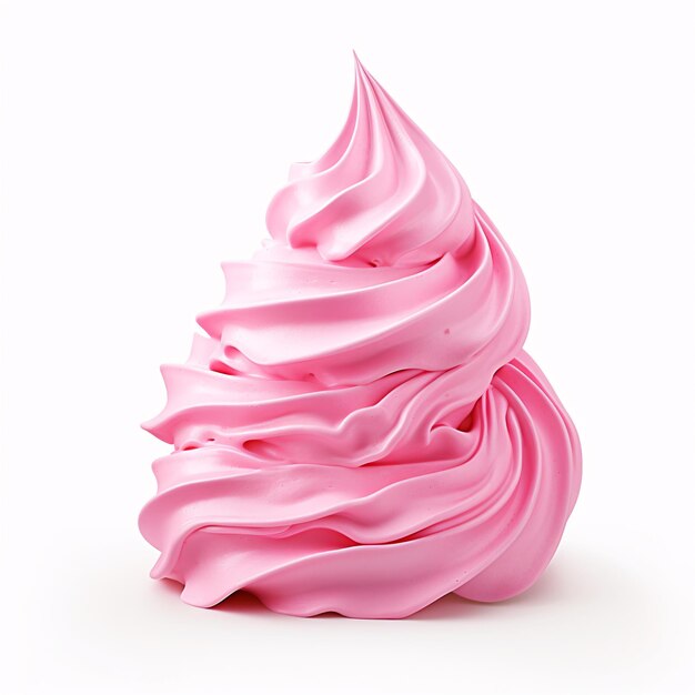 Photo a pink swirly ice cream