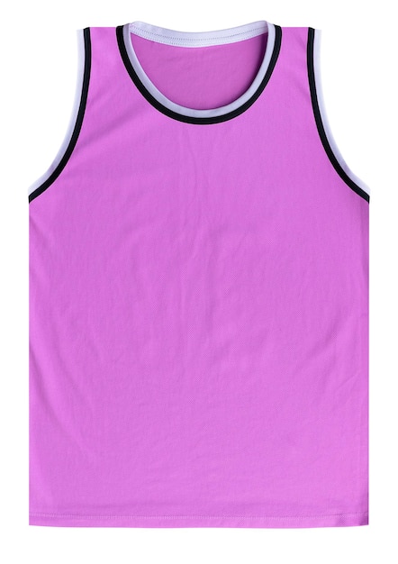 pink tank top isolated on white background with clipping path