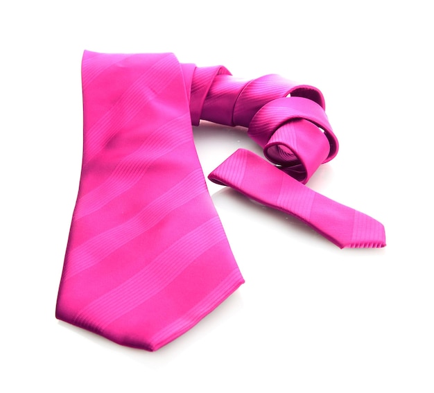 Premium Photo | Pink tie isolated on white