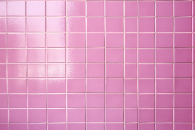 Pink tile wall chequered background bathroom floor texture