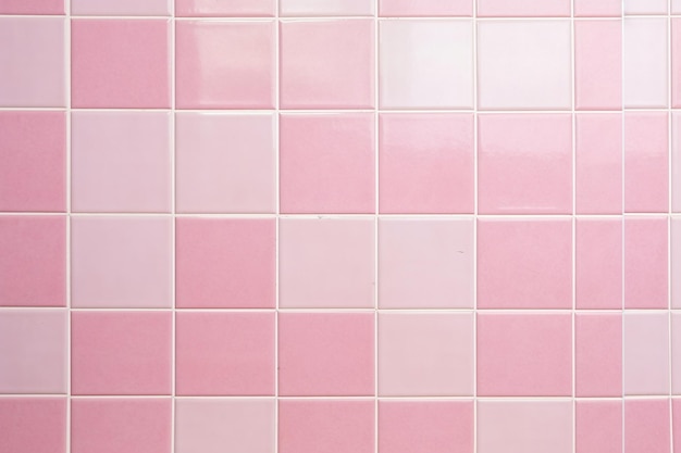 pink tile with a white border and a pink square.