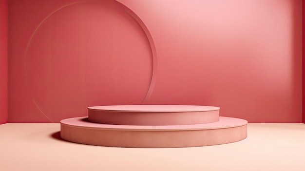 A pink toilet with a round base and a round pink base.