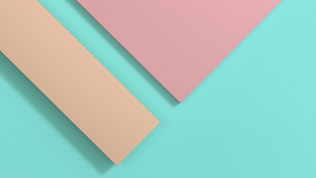 pink top and brown left on green space minimal geometric 