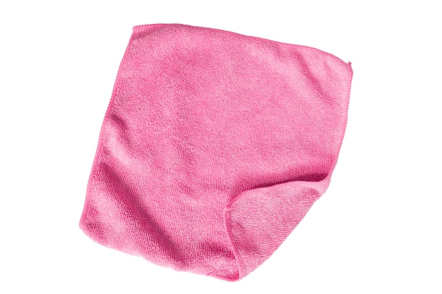 Pink towel isolated