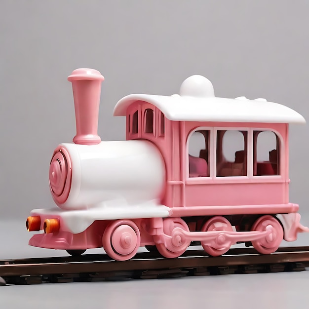 Pink train in white towel genarated by AI