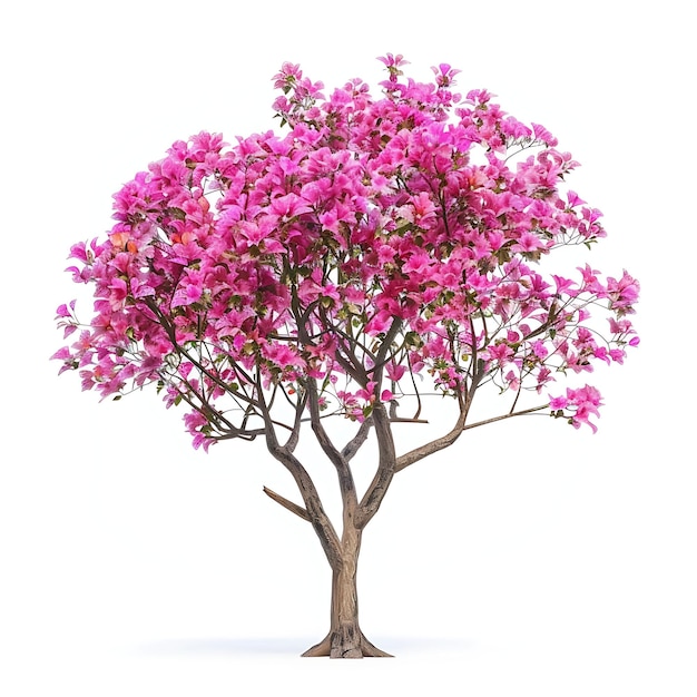 Photo a pink tree with pink flowers on it