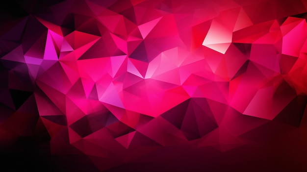 A pink triangle background with a black background and a white triangle in the middle.