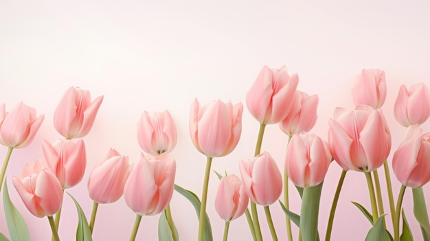 pink tulips background