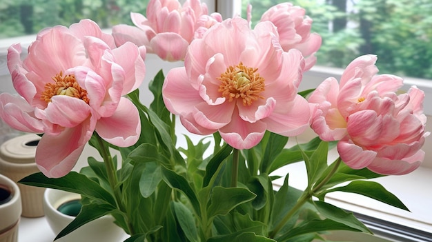 розовые тюльпаны цветочные фотографии высокой четкости творческое изображение