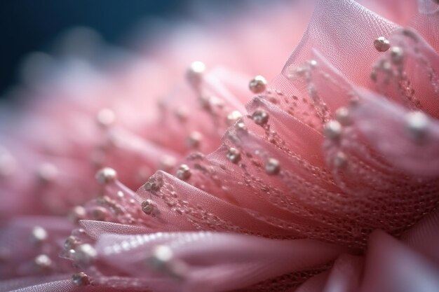 Pink tulle ballet tutu dress background with copy space Balletcore fashion style dance art choreography classes promotion AI Generative content