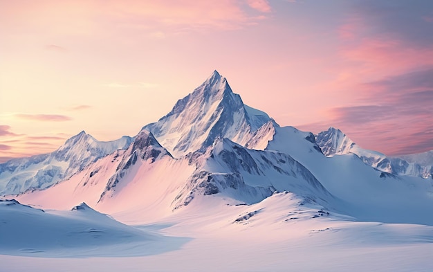 The Pink Tundra A Mountainous Landscape of Color and Symmetry