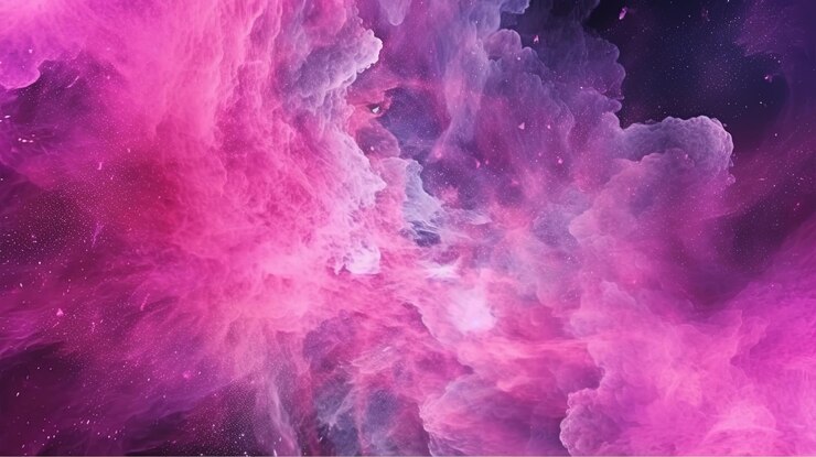 Photo pink universe light galaxies sky in space planets and stars beauty of galaxy space exploration