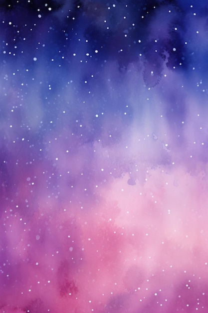 Pink and violet watercolor background with litthe shiny stars