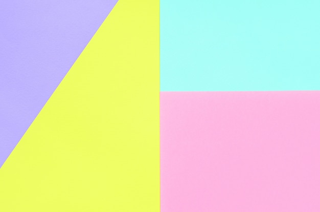 Pink, violet, yellow and blue geometric papers. 