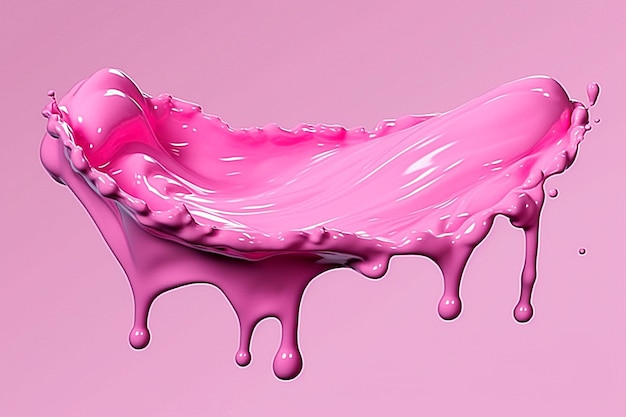 Pink viscous liquid AI Generated