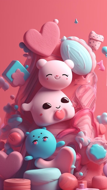 HD wallpaper: Hello Kitty wallpaper, pink color, large group of