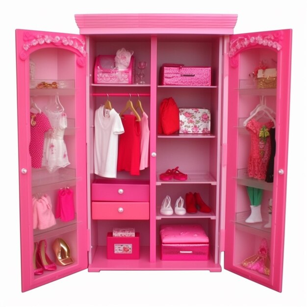 A pink wardrobe with the word point on it