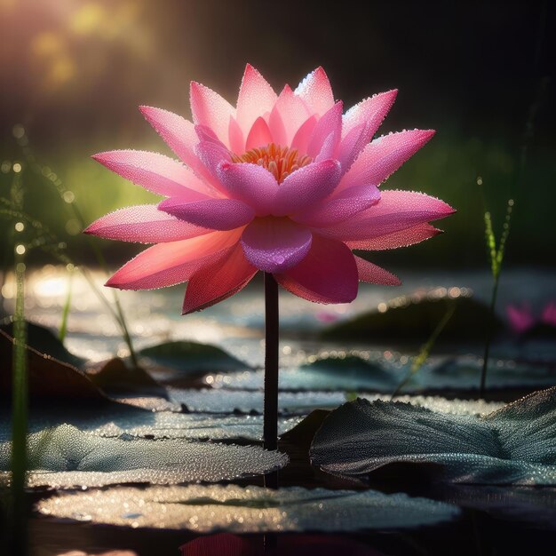 pink water lily background