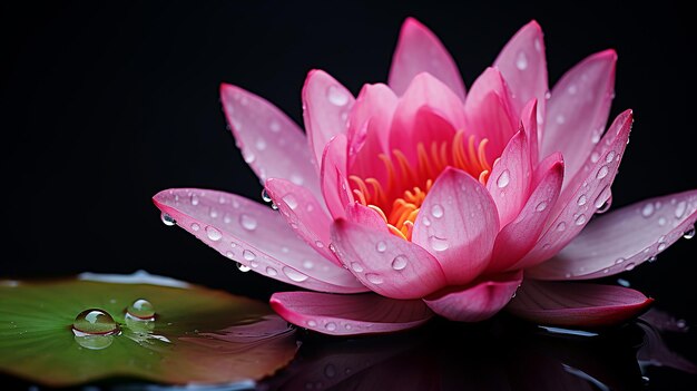 Photo pink water lily close up award winning studio