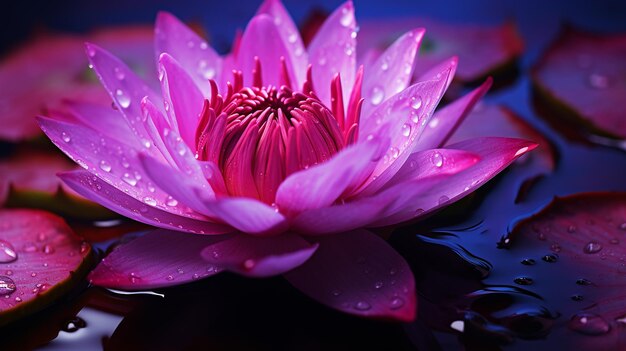 Photo pink water lily close up award winning studio