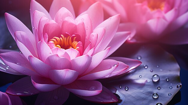 Pink Water Lily CloseUp AwardWinning Studio Shot