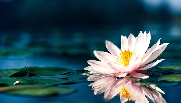 pink water lily in pond