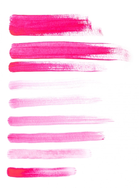 Photo pink watercolor brush strokes