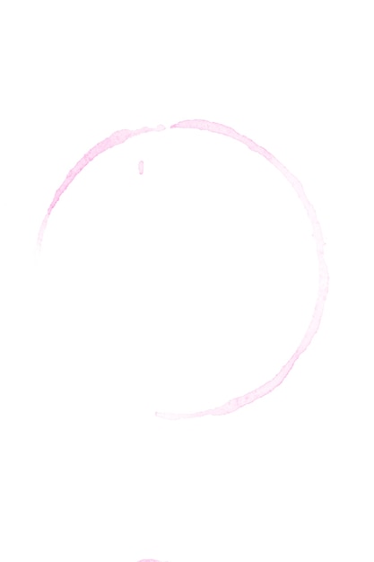 사진 흰색 배경에 고립 된 핑크 수채화 원