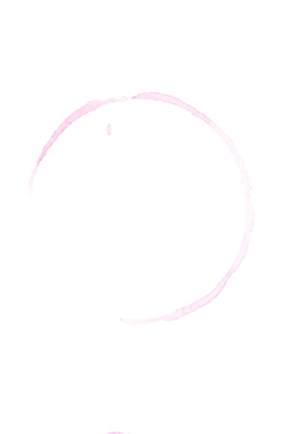 Photo pink watercolor circle isolated on white background