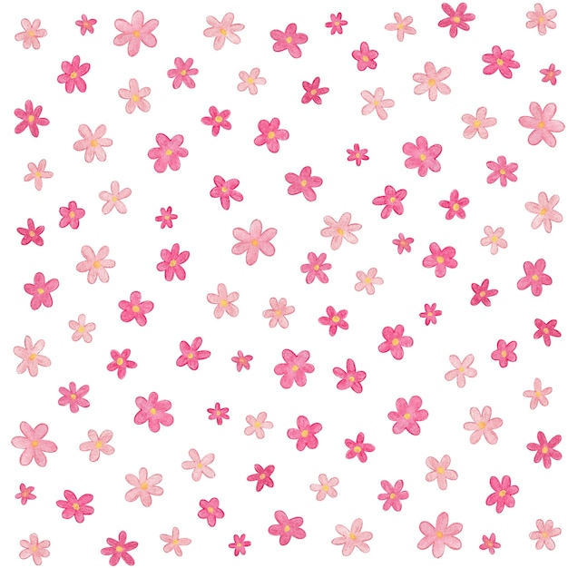 pink watercolor floral pattern