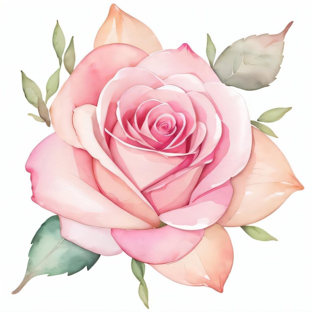 Foto acquerelli di rose rosa clipart