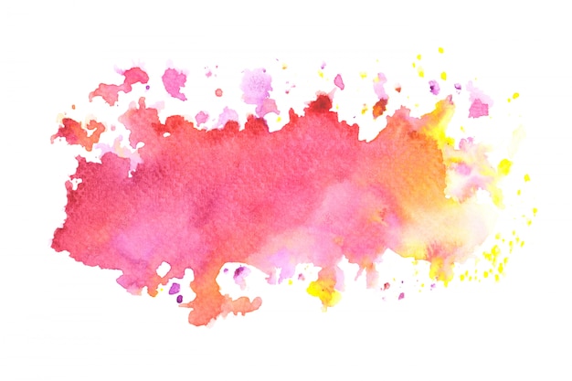 Photo pink watercolor stain paint stroke background