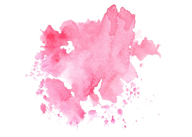 Photo pink watercolor stain shades paint stroke background