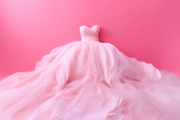 A pink wedding dress from the pink dress company