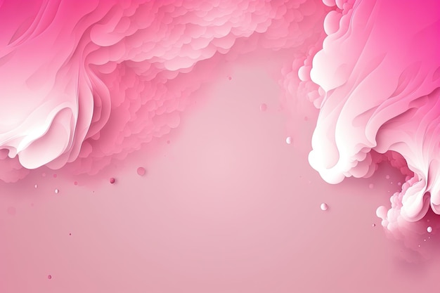 Розовый и белый фон с пузырьками, генерирующим AI