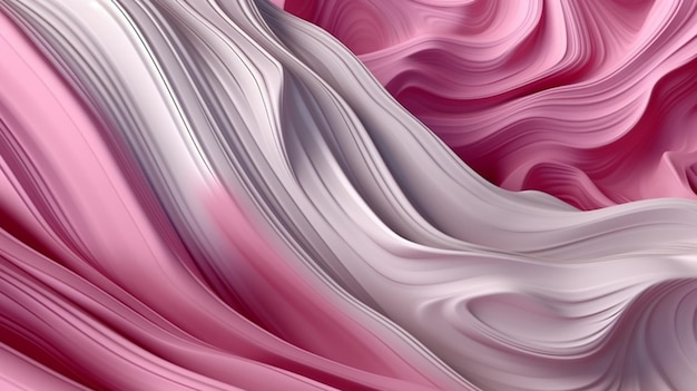 A pink and white background with a flowing fabric.