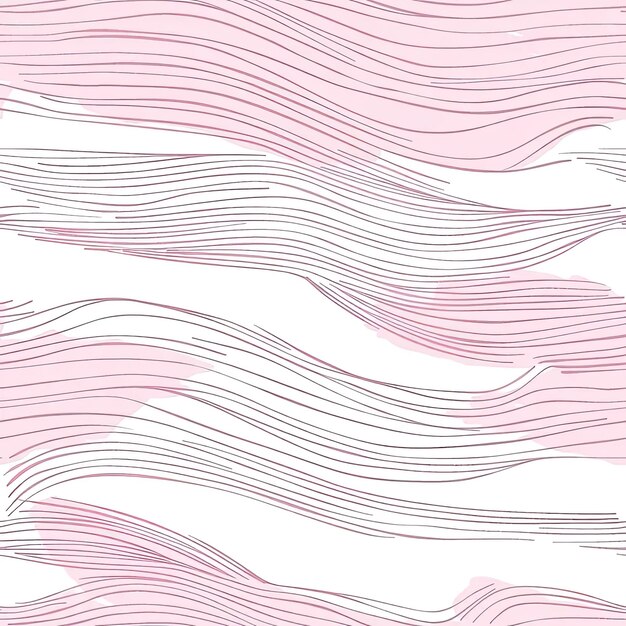 A pink and white background with wavy lines