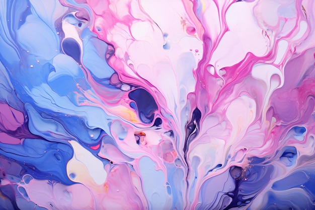 розовая белая и синяя абстрактная живопись фиолетовый цвет человеком в стиле текучей формации