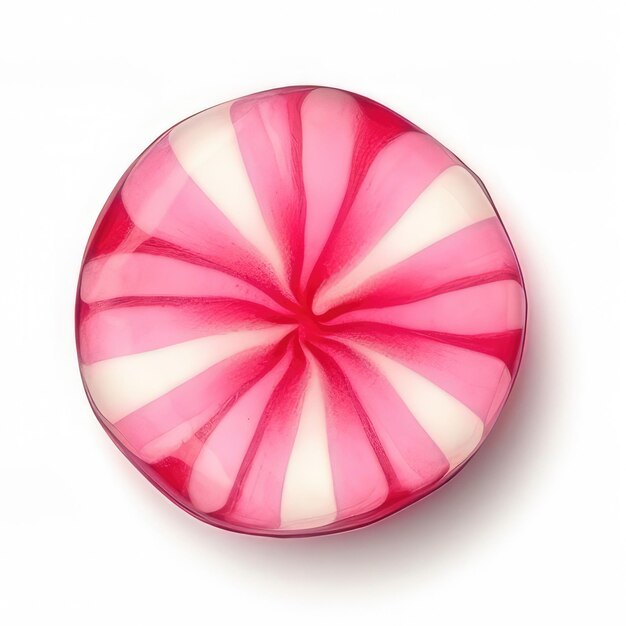 Photo a pink and white circular object with a pink and white pattern.